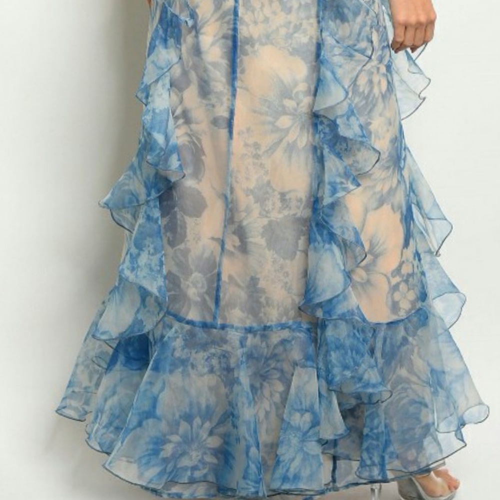🍁GORGEOUS BLUE NUDE DRESS -101 - Picture 4 of 5